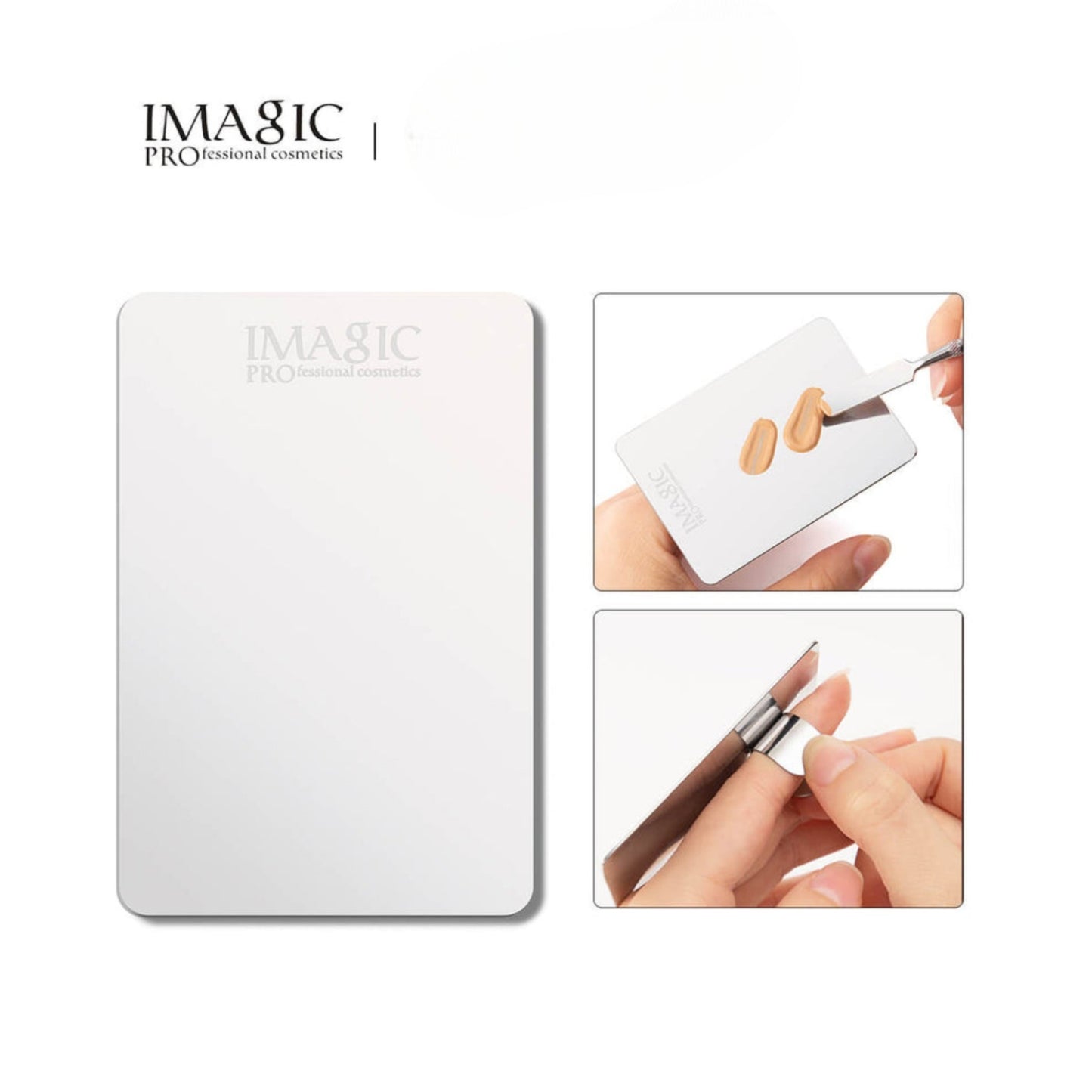 IMAGIC Ring Stainless Steel Makeup Mixing Palette