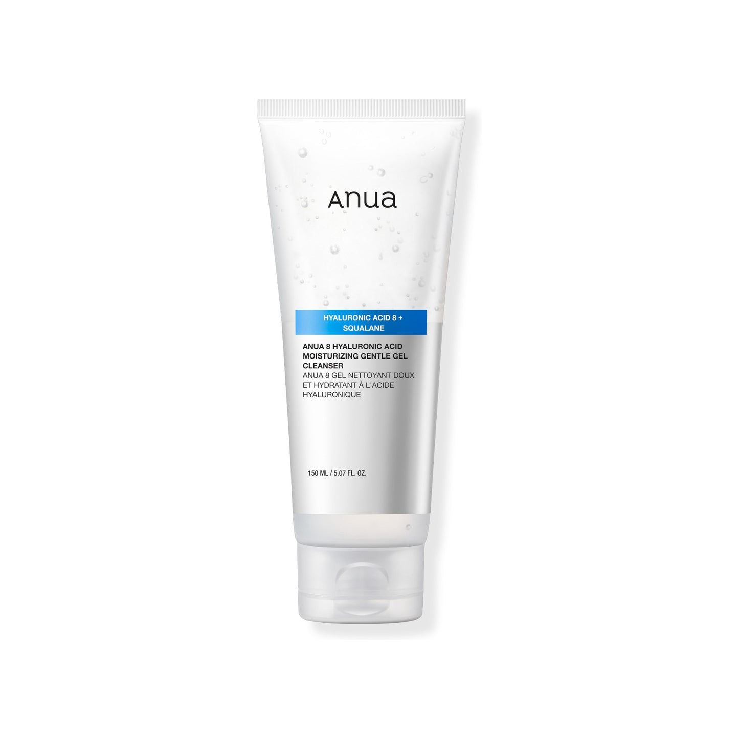 ANUA 8 Hyaluronic Acid Moisturizing Gentle Gel Cleanser, gel de curățare hidratant pentru o piele curată și catifelată