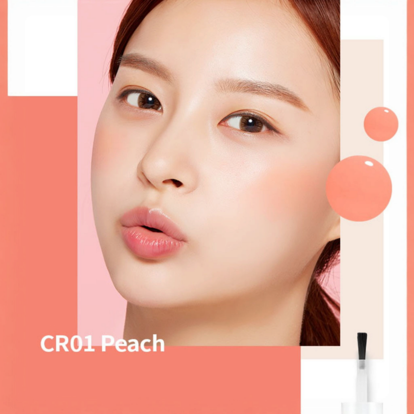 A’PIEU Juicy-Pang Water Blusher CR01 Peach, blush lichid piersică care oferă obrajilor o culoare proaspătă și naturală