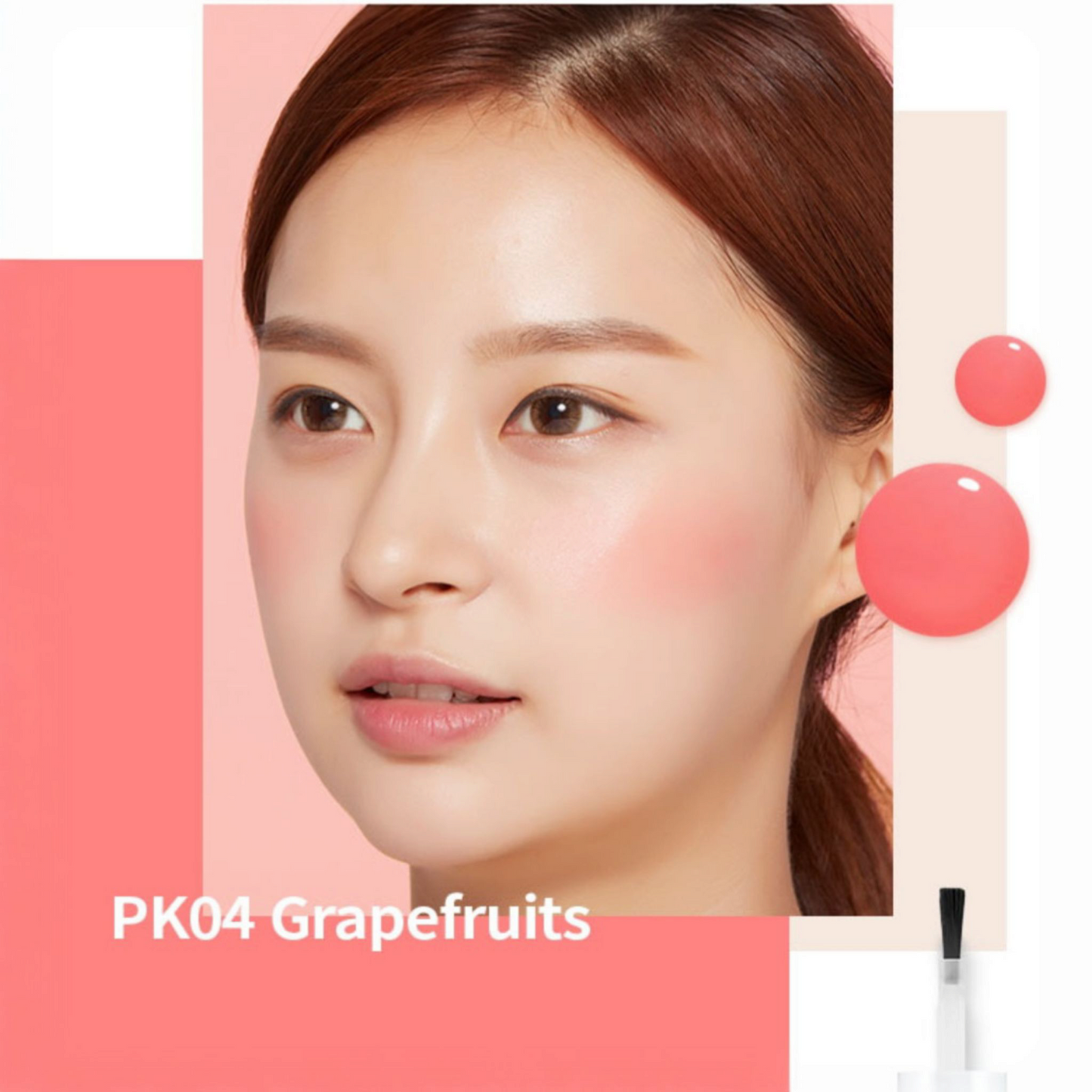 A’PIEU Juicy-Pang Water Blusher PK04 Grapefruit, blush lichid roz grapefruit care oferă obrajilor o culoare proaspătă și naturală