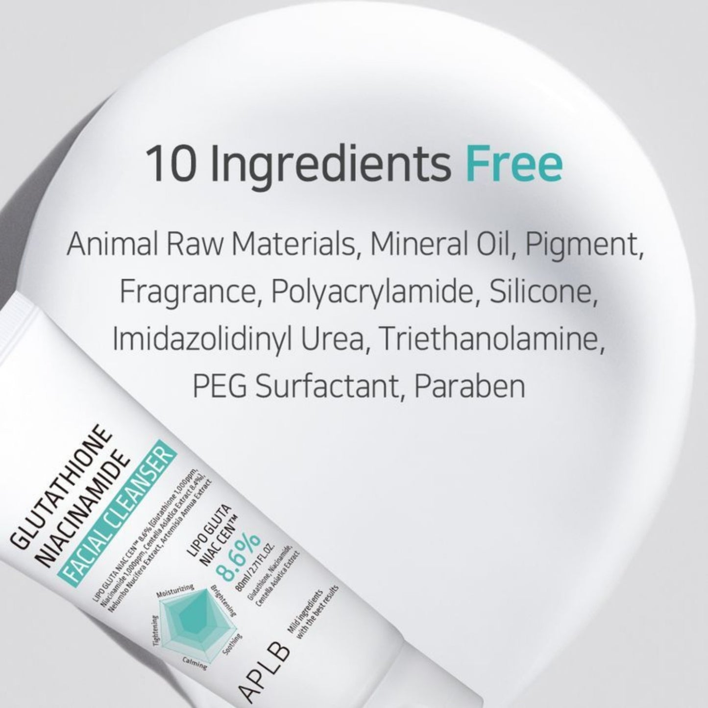 APLB Glutathione Niacinamide Facial Cleanser, gel de curățare iluminator care uniformizează și curăță tenul