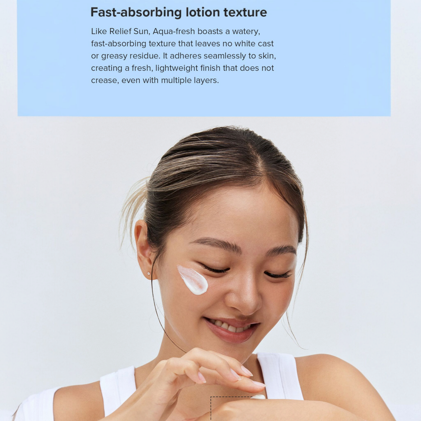 BEAUTY OF JOSEON Relief Sun Aqua-fresh Rice + B5 SPF50, cremă solară lejeră care hidratează și protejează pielea de razele UV