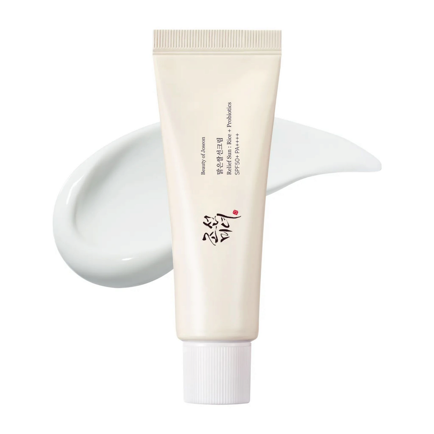 BEAUTY OF JOSEON Relief Sun Rice + Probiotics SPF50, cremă solară hrănitoare care hidratează și protejează tenul sensibil
