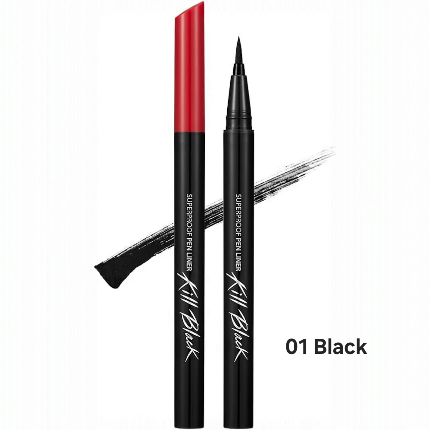 CLIO Superproof Pen Liner 01 Black, tuș de ochi negru intens rezistent la apă pentru un contur precis și definit