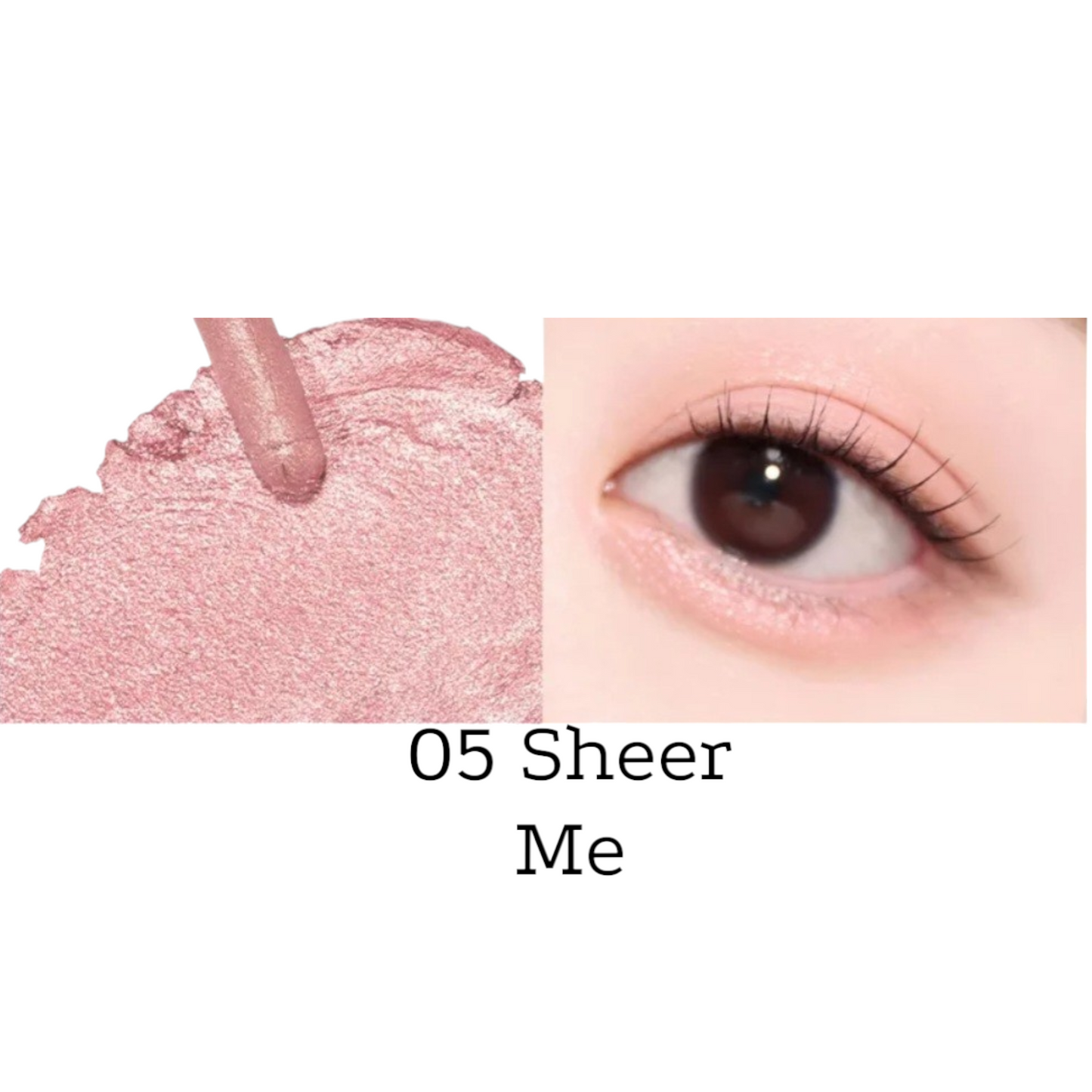 CLIO Twinkle Pop Glittering Eye Stick 05 Sheer Me, fard de pleoape sidefat care oferă privirii luminozitate și un efect strălucitor delicat