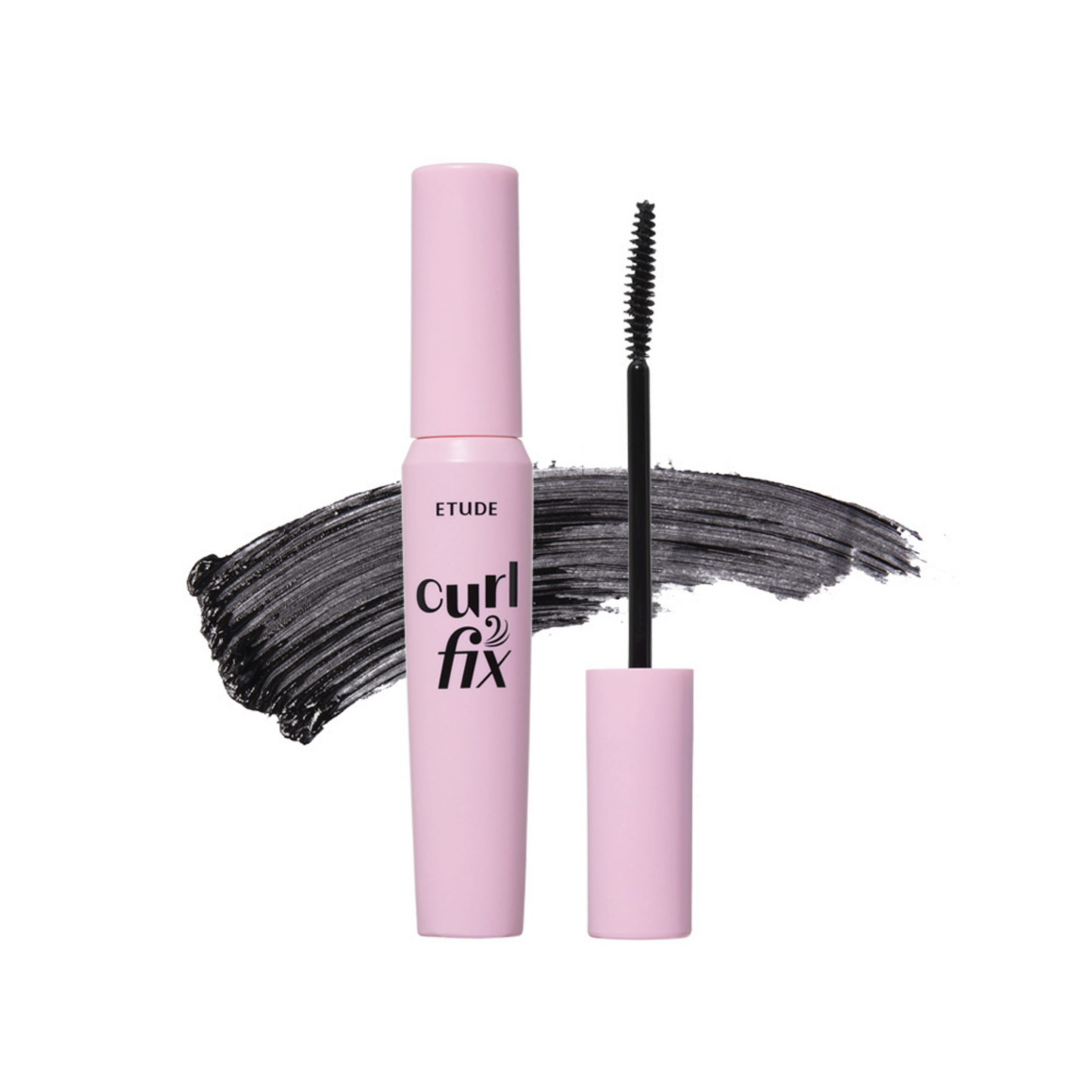 ETUDE Curl Fix Mascara 01 Black, mascara neagră intensă care curbează genele și le menține definite toată ziua