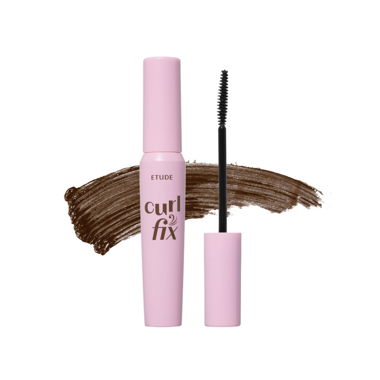ETUDE Curl Fix Mascara 02 Brown, mascara maro naturală care curbează genele și le menține definite toată ziua