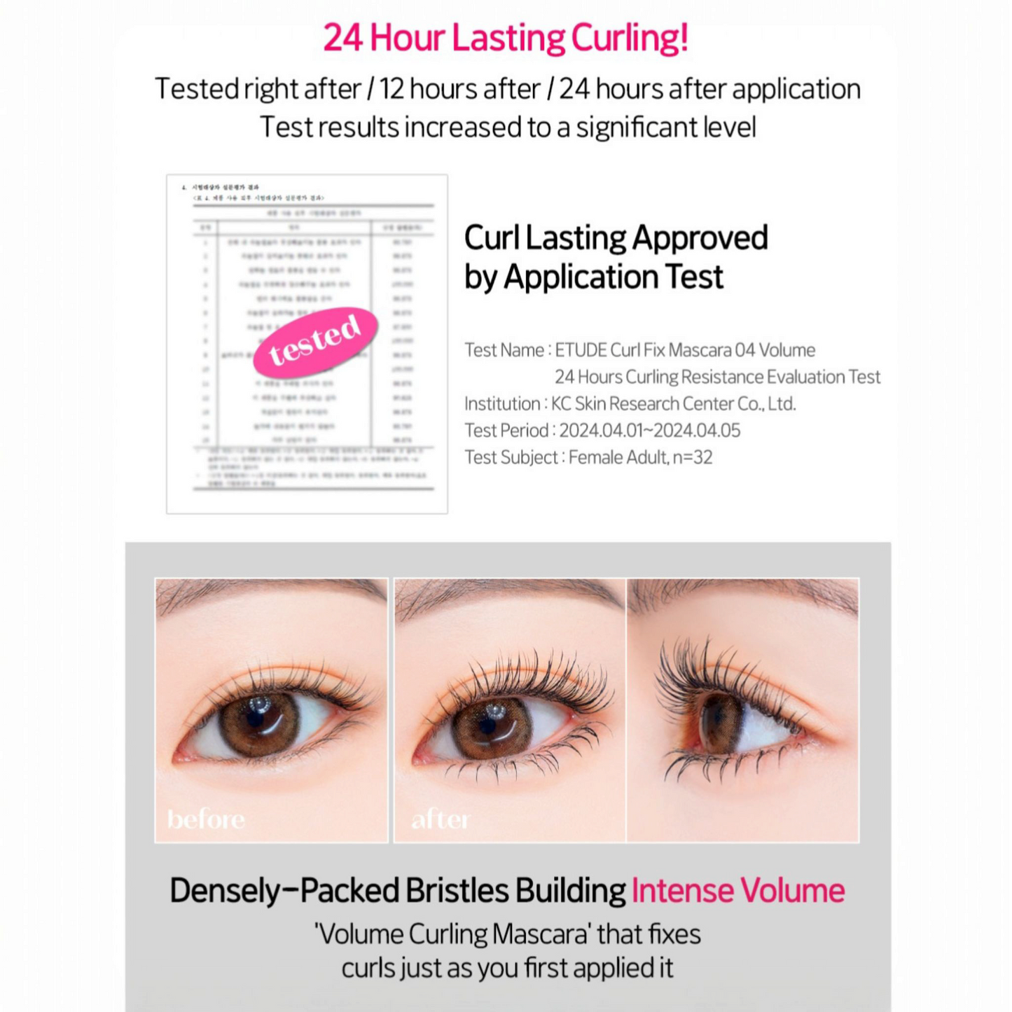 ETUDE Curl Fix Mascara, mascara rezistentă care curbează genele și le menține definite toată ziua