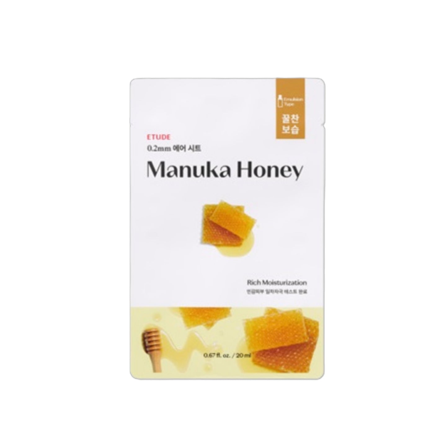 ETUDE Therapy Air Mask Manuka Honey, mască de față nutritivă cu miere Manuka care hrănește și catifelează pielea