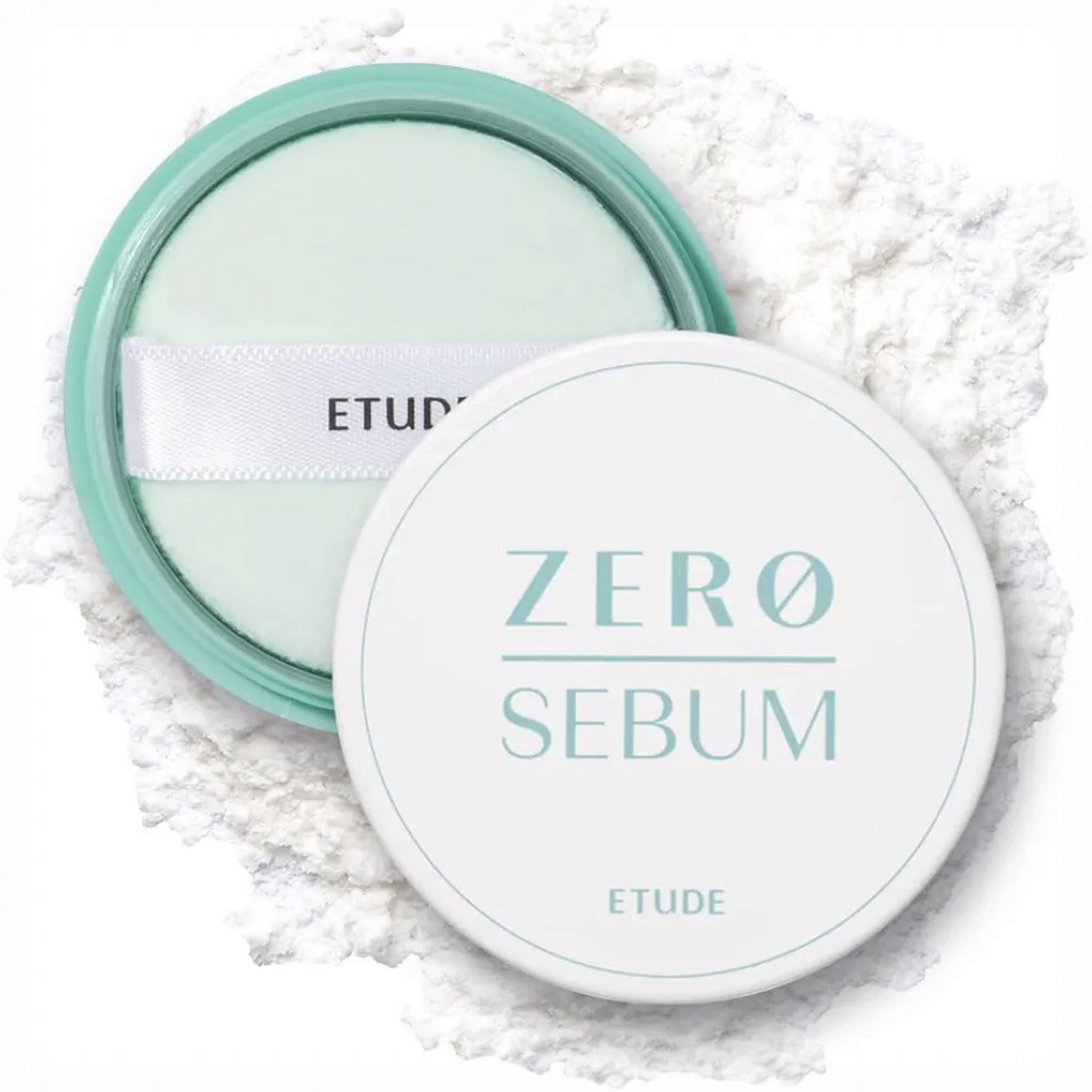 ETUDE Zero Sebum Drying Powder, pudră matifiantă care absoarbe sebumul și lasă pielea catifelată