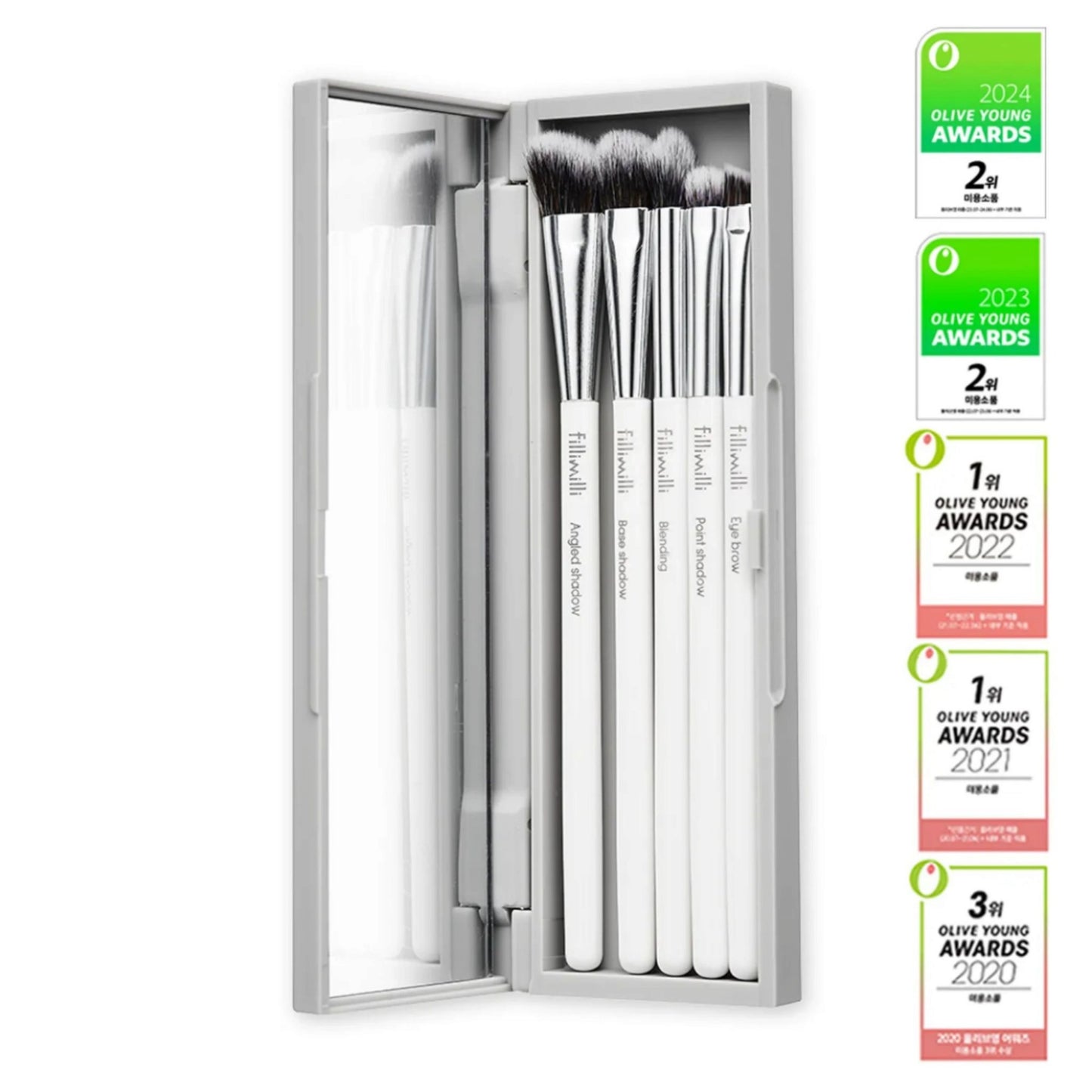 FILLIMILLI Eye Makeup Brush Set, set de 5 pensule pentru machiajul ochilor precis și uniform
