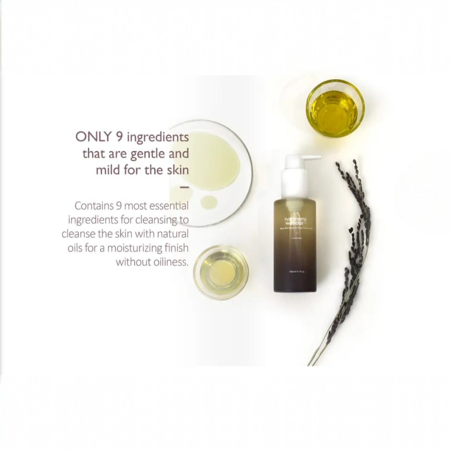 HARUHARU WONDER Black Rice Moisture Deep Cleansing Oil, ulei de curățare nutritiv care dizolvă machiajul și hidratează pielea