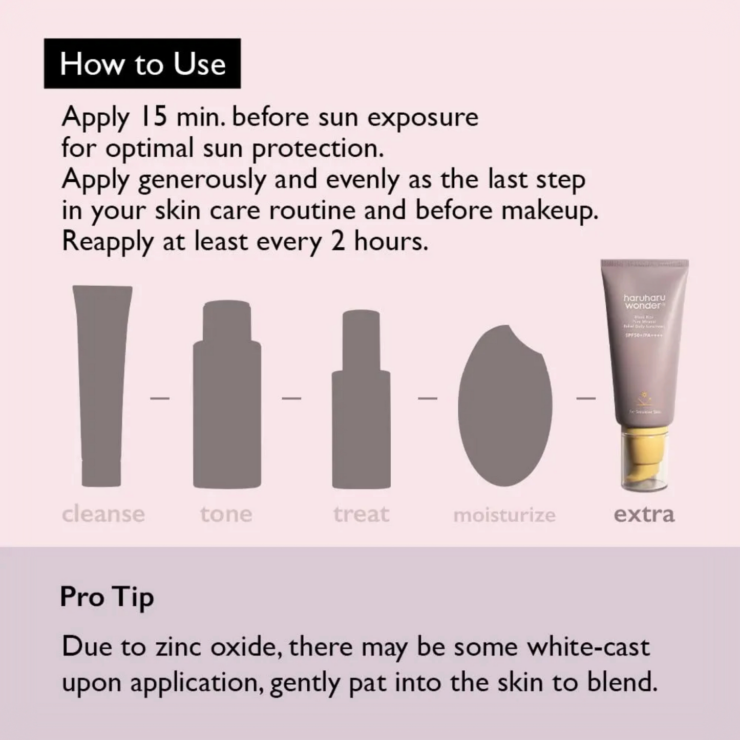 HARUHARU Wonder Black Rice Pure Mineral Relief Daily Sunscreen SPF50, cremă solară minerală care calmează și protejează pielea zilnic