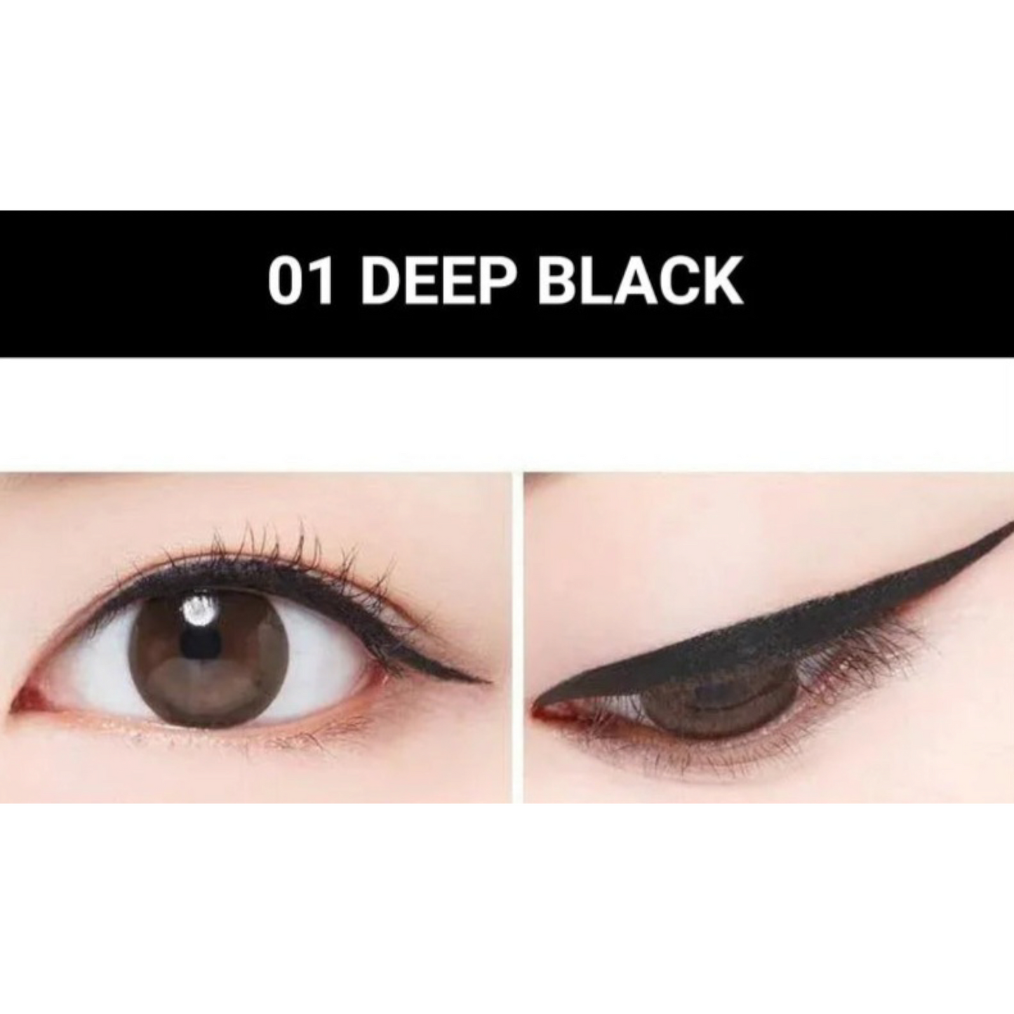 MACQUEEN MQNY Waterproof Pen Eyeliner 01 Deep Black, tuș de ochi negru intens rezistent la apă pentru un contur precis și dramatic