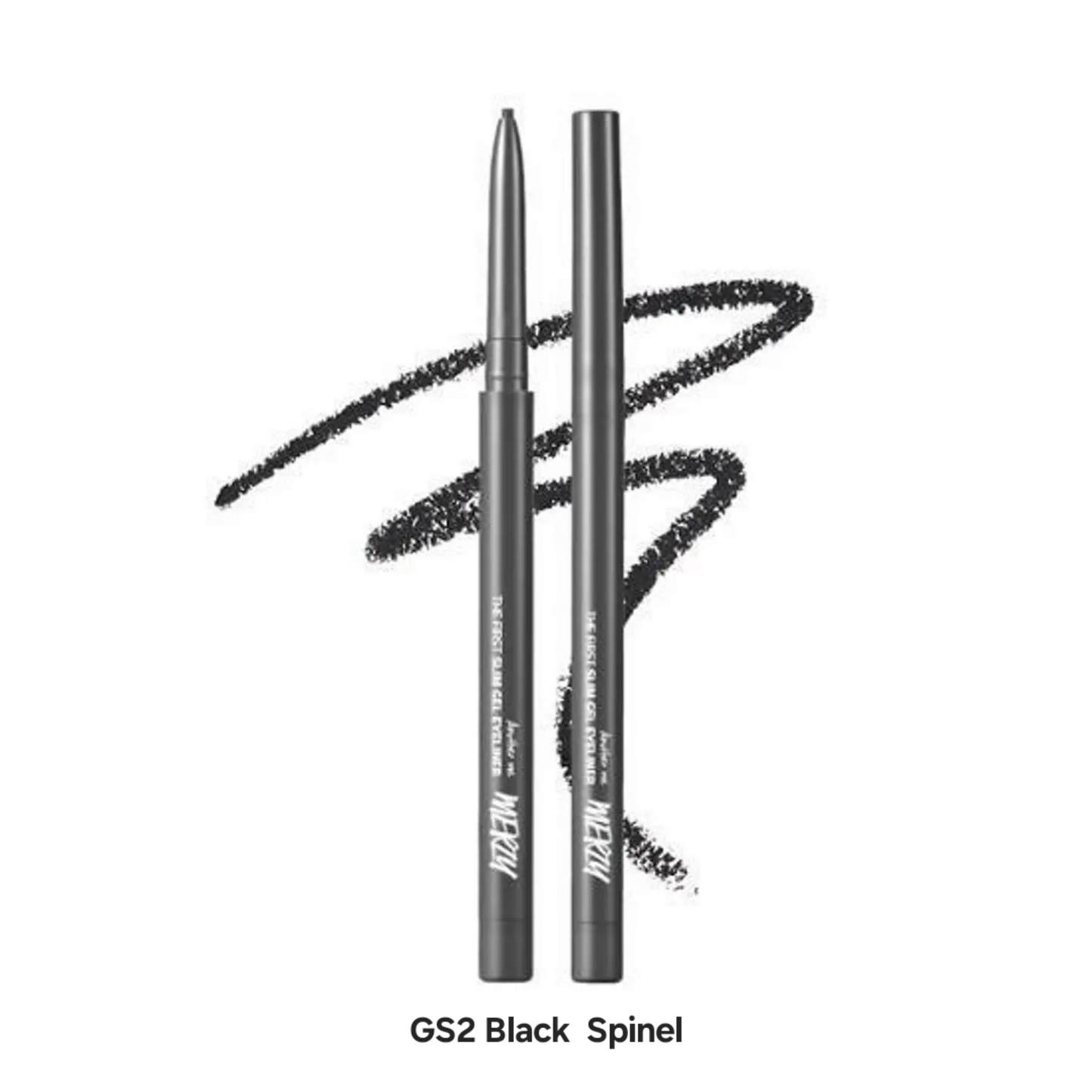 MERZY The First Slim Gel Eyeliner GS2 Black Spinel, creion gel negru profund pentru un contur definit și de lungă durată