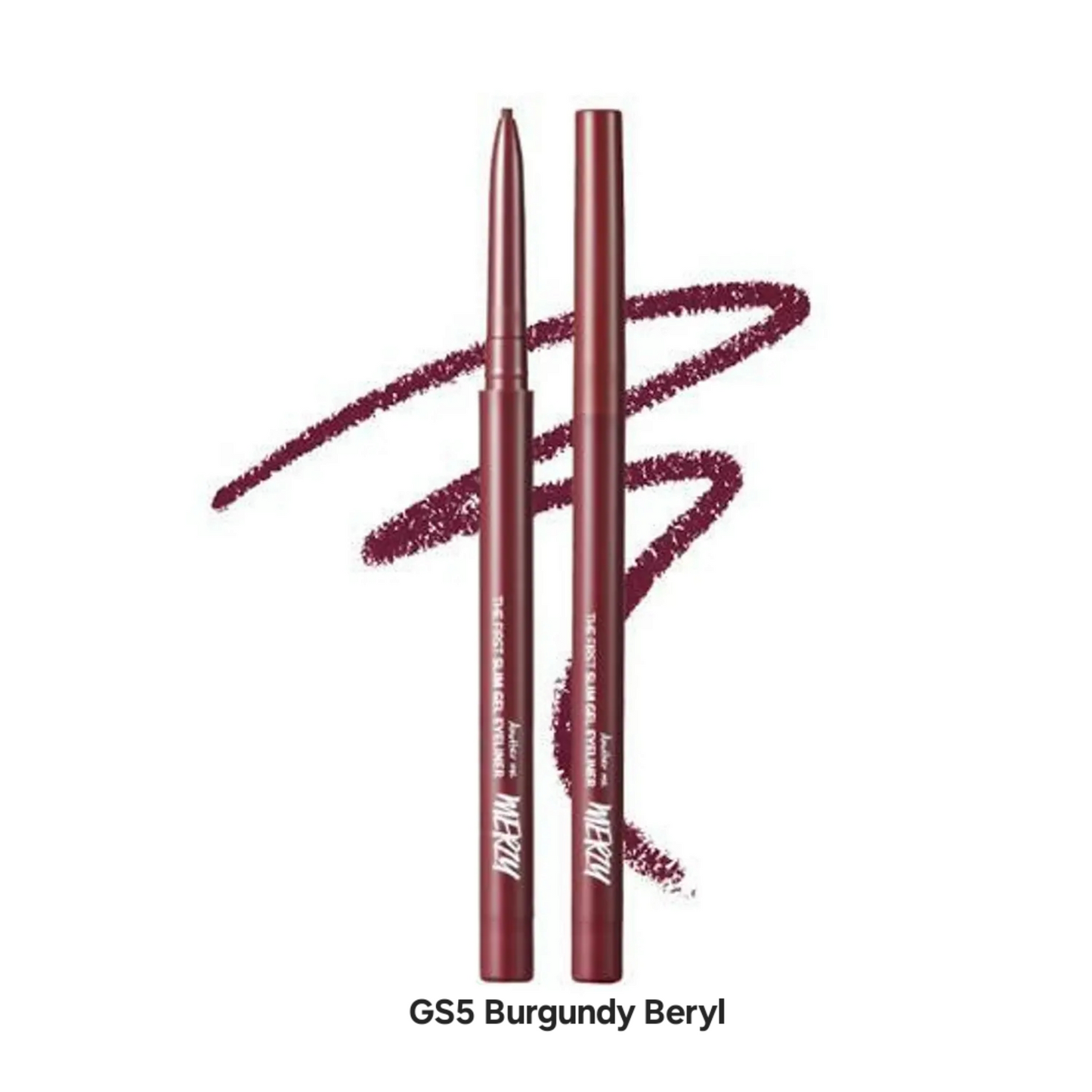 MERZY The First Slim Gel Eyeliner GS5 Burgundy Beryl, creion gel burgundy elegant pentru un contur intens și rafinat al ochilor
