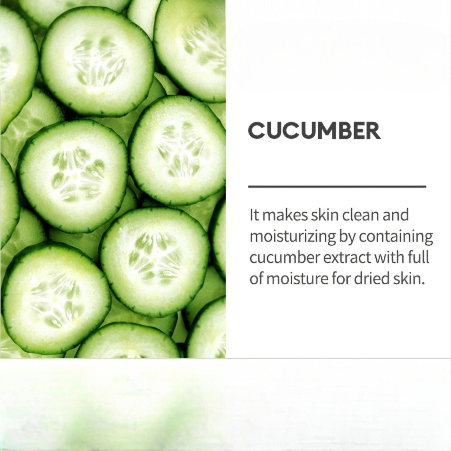 MISSHA Airy Fit Sheet Mask Cucumber, mască de față răcoritoare cu castravete care hidratează și calmează pielea