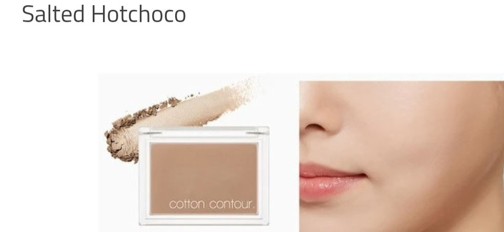 MISSHA Cotton Contour Salted Hot Choco, pudră de contur lejeră care definește trăsăturile și oferă un aspect natural