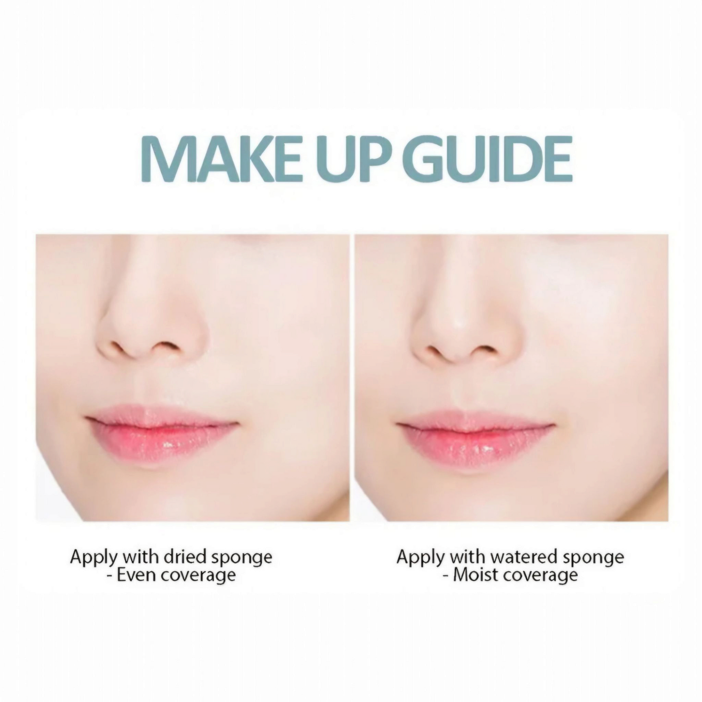 MISSHA Water in Beauty Makeup Blender Sponge, burete de machiaj moale care aplică fondul de ten uniform și oferă un finisaj natural