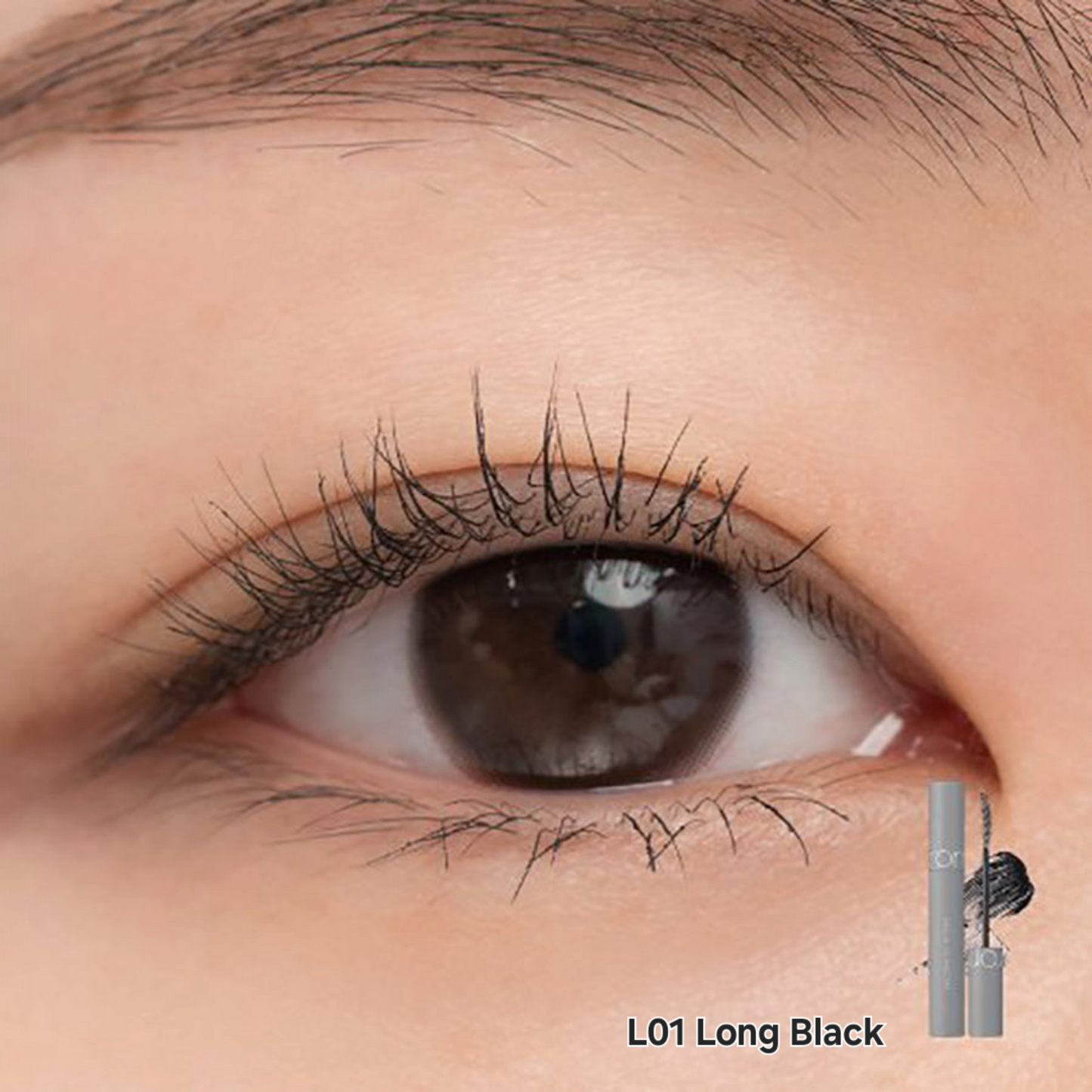 ROM&ND Han All Fix Mascara L01 Long Black, mascara neagră pentru alungire și definire elegantă a genelor