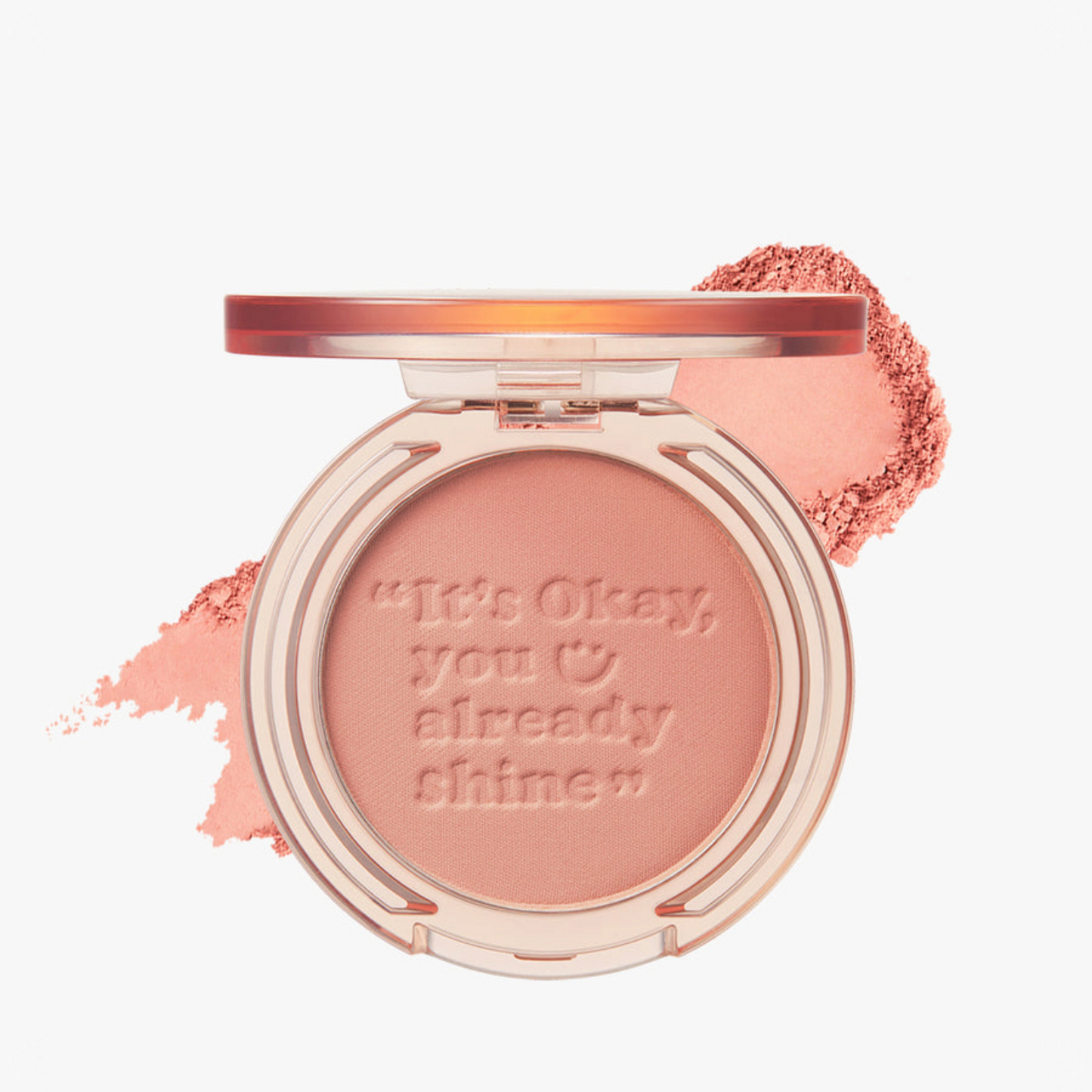 PERIPERA Pure Blushed Sunshine Cheek 02 Milktea Coral, fard de obraz corai delicat care oferă un aspect proaspăt și luminos