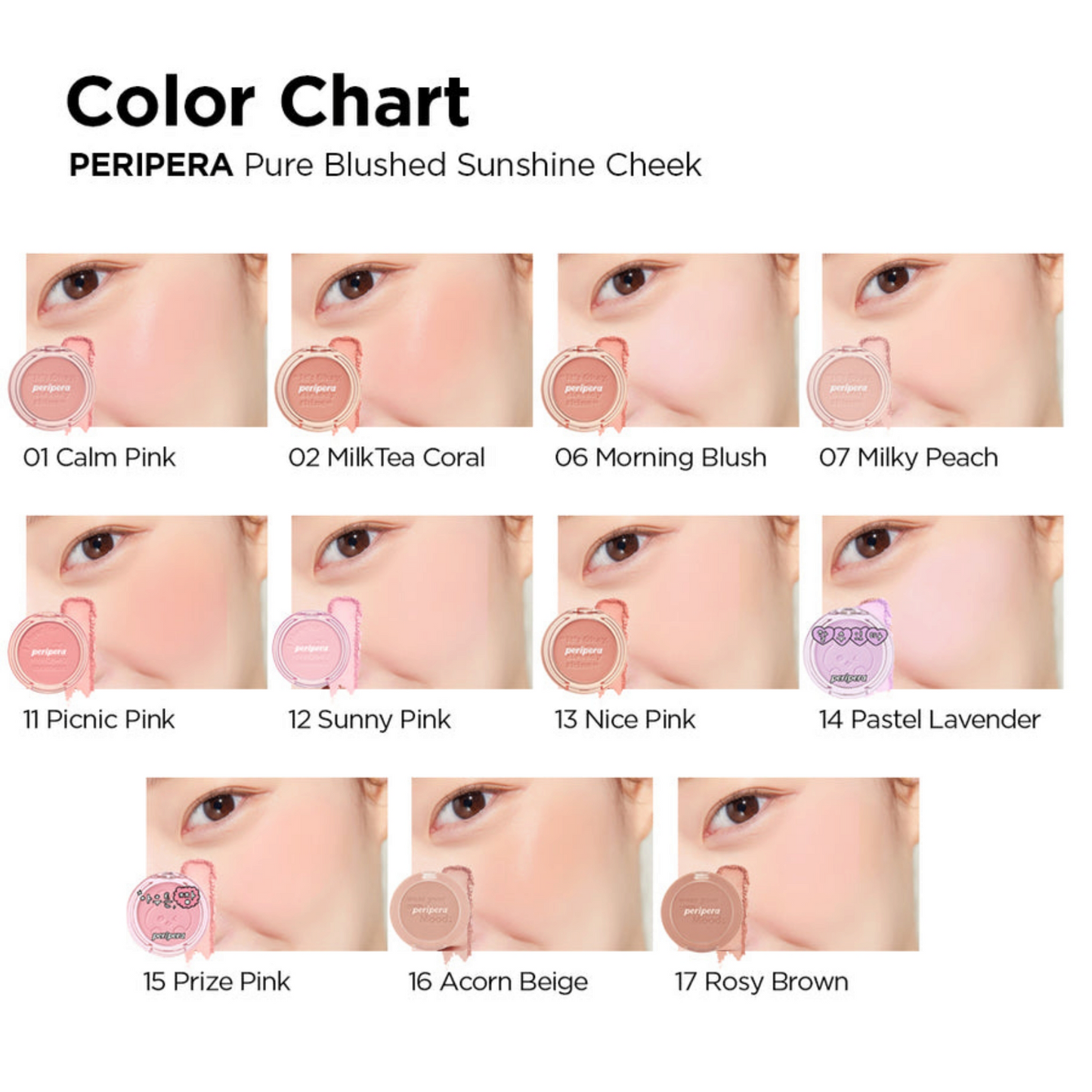 PERIPERA Pure Blushed Sunshine Cheek, fard de obraz catifelat care oferă obrajilor o culoare naturală și luminoasă