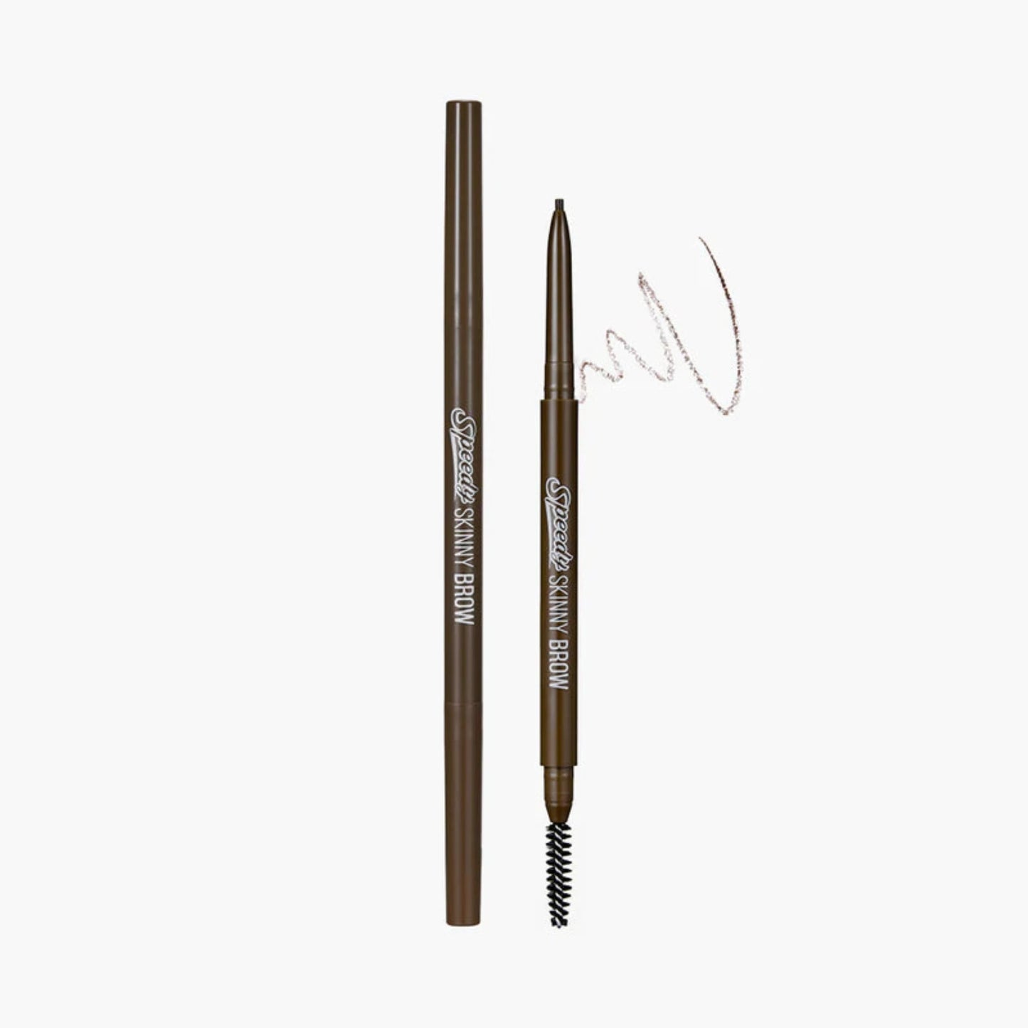 PERIPERA Speedy Skinny Brow 03 Natural Brown, creion subțire pentru sprâncene maro natural care definește și umple delicat sprâncenele