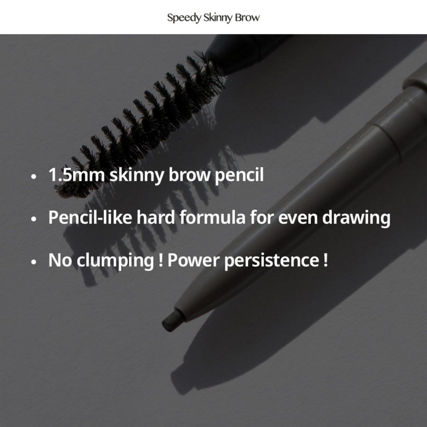 PERIPERA Speedy Skinny Brow, creion subțire pentru sprâncene care trasează linii precise și umple natural golurile