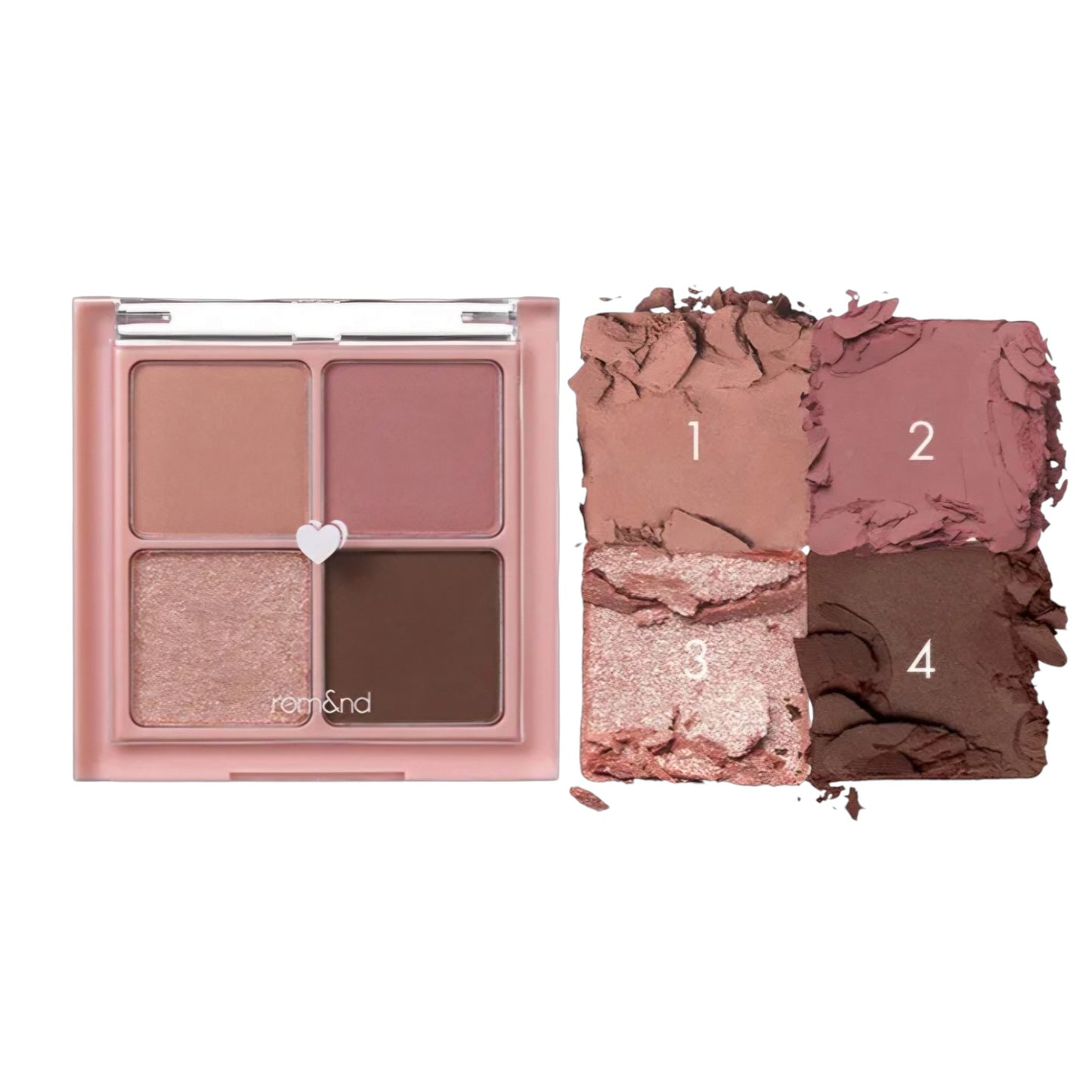 ROM&ND Better Than Eyes 02 Dry Rose, paletă de farduri pentru un machiaj romantic și elegant