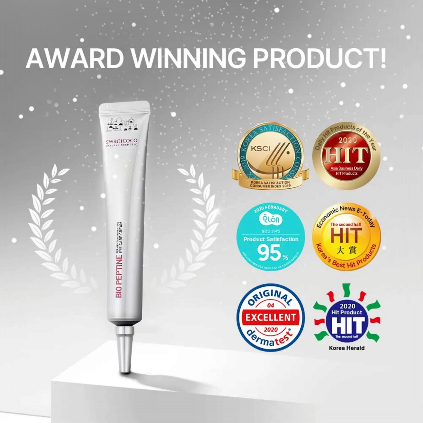 SWANICOCO Fermentation Peptine Eye Care Cream, cremă pentru ochi cu peptide fermentate care hidratează și reduce semnele de oboseală