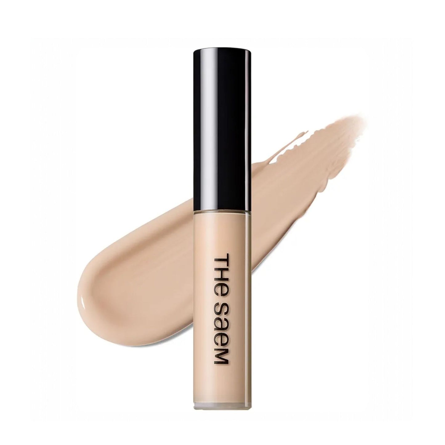 The SAEM Cover Perfection Tip Concealer 1.75 Middle Beige, corector lichid bej mediu cu acoperire mare care ascunde imperfecțiunile și uniformizează tenul