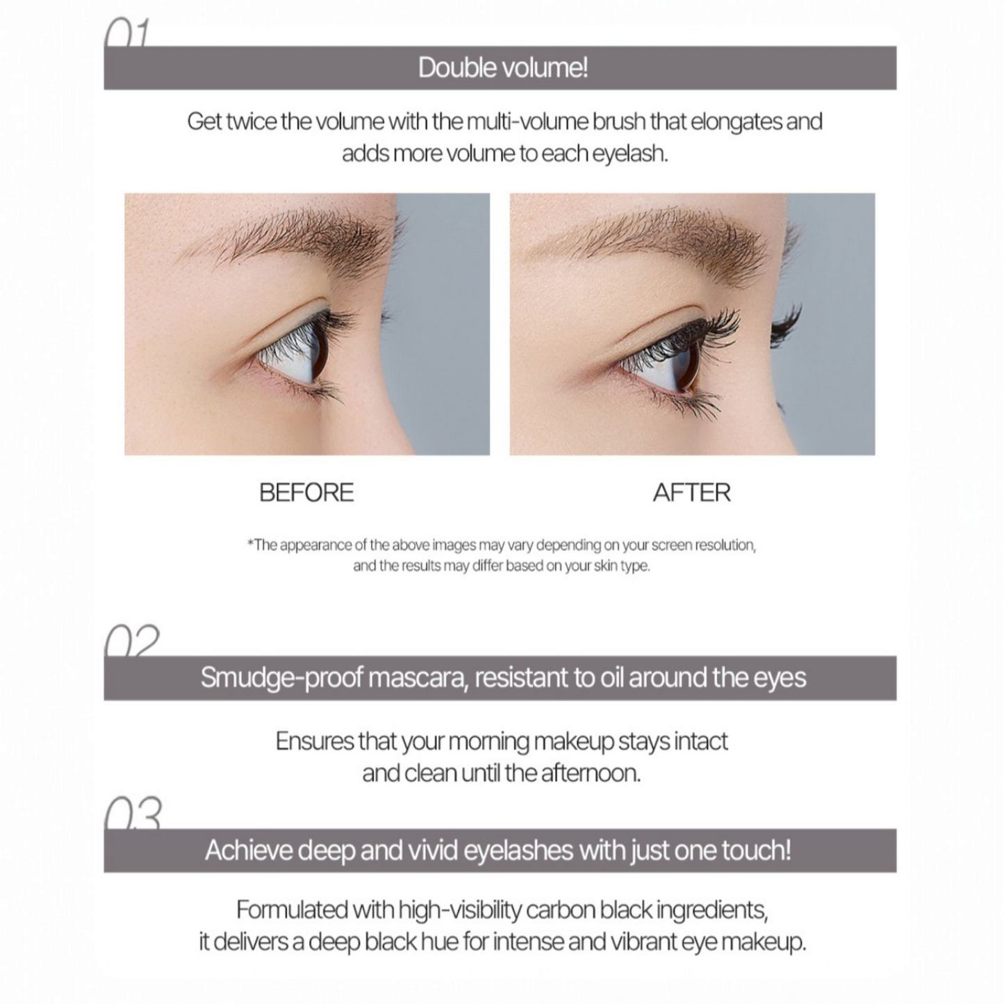 The SAEM Saemmul Perfect Volume Mascara, mascara pentru volum intens care oferă gene pline și bine definite