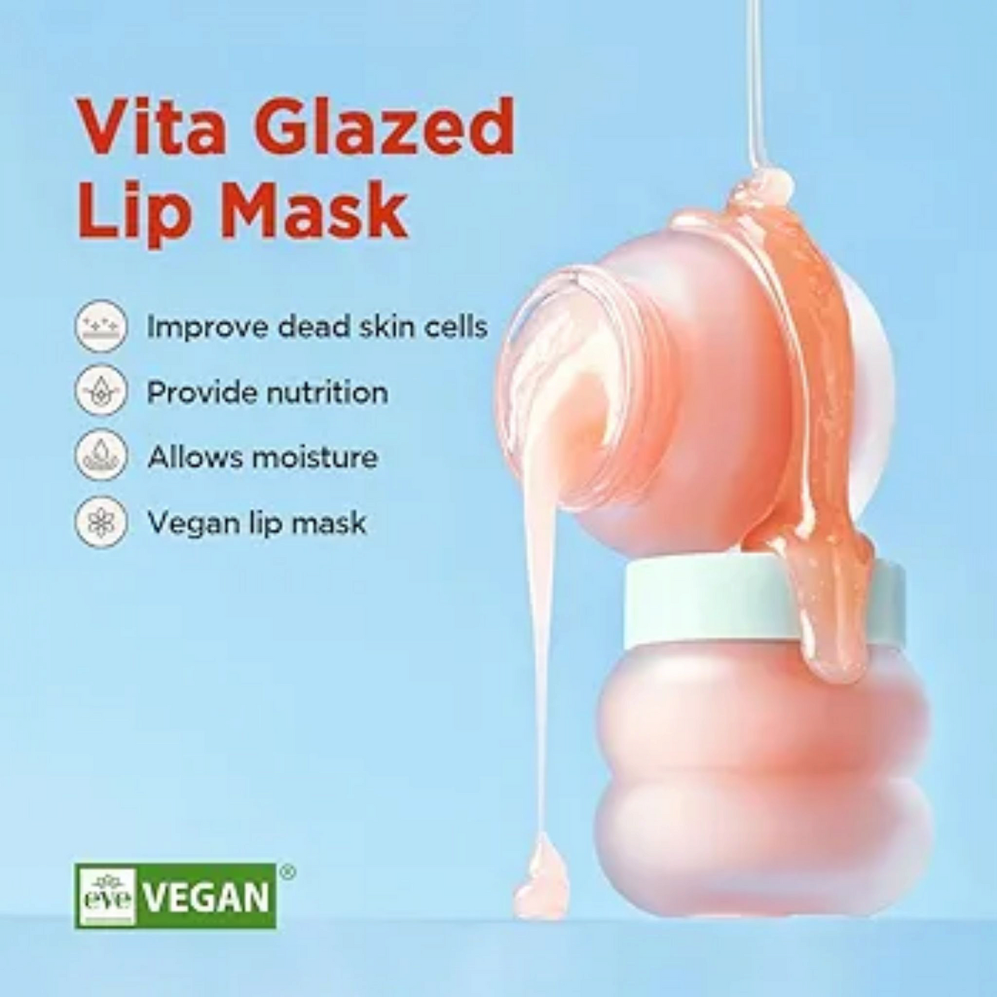TOCOBO Vita Glazed Lip Mask, mască de buze hidratantă care hrănește intens și oferă un efect strălucitor