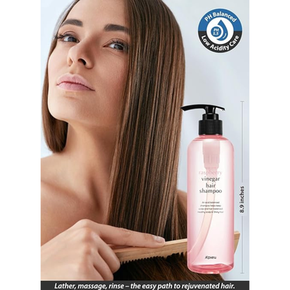 A'pieu Raspberry Vinegar Hair Shampoo pentru par tern si lipsit de stralucire, curata delicat si ofera luciu natural.