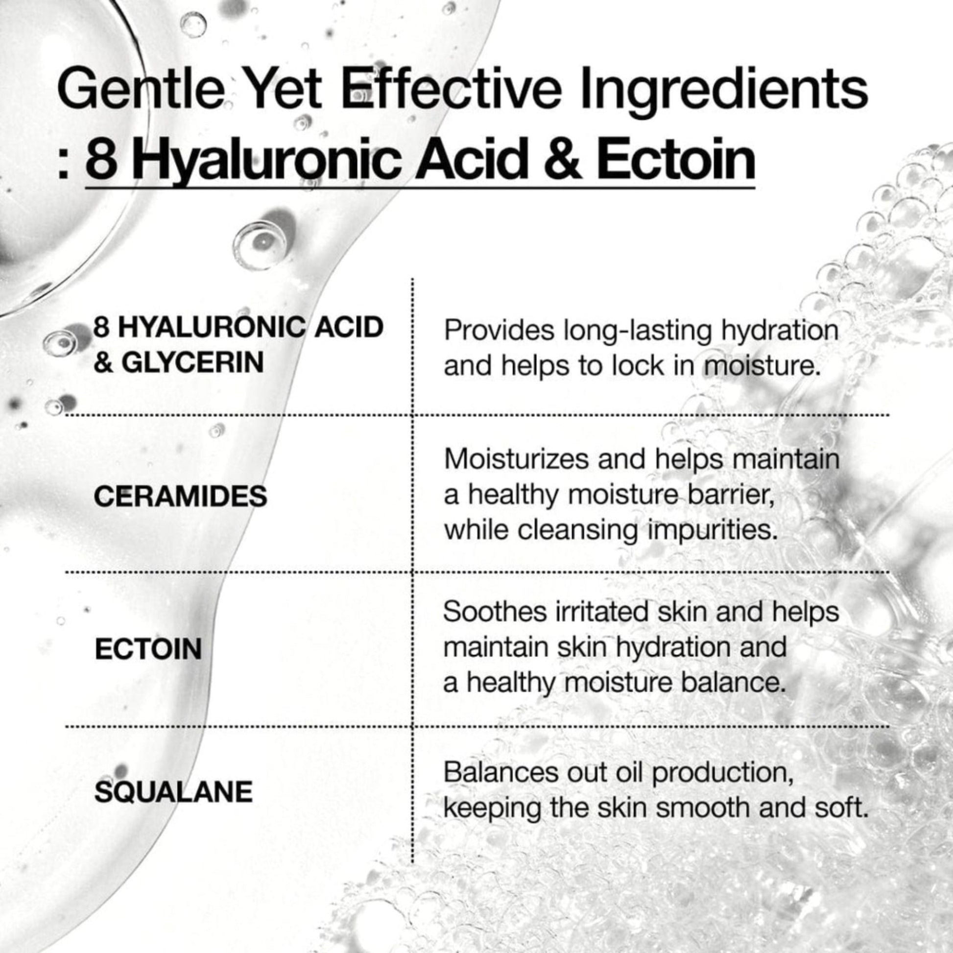 ANUA 8 Hyaluronic Acid Moisturizing Gentle Gel Cleanser, gel de curățare hidratant pentru o piele curată și catifelată