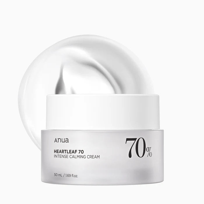 Crema ANUA Heartleaf 70% Intense Calming Cream 50ml pentru calmare si hidratare ten sensibil
