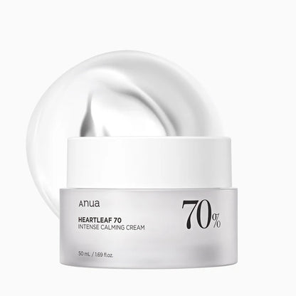 Crema ANUA Heartleaf 70% Intense Calming Cream 50ml pentru calmare si hidratare ten sensibil
