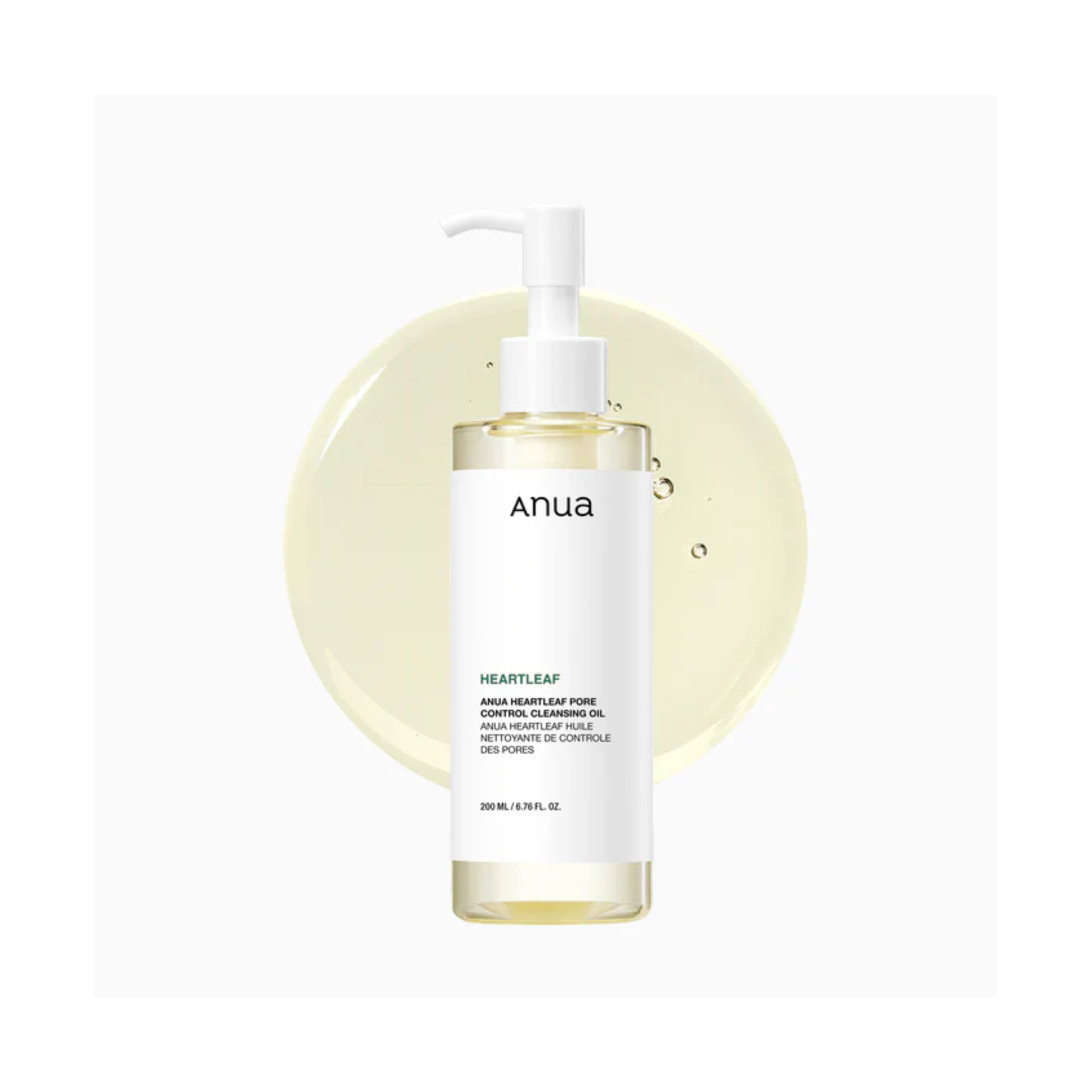 Anua heartleaf pore control cleansing oil textura ulei demachiant pentru curatarea porilor si indepartarea machiajului