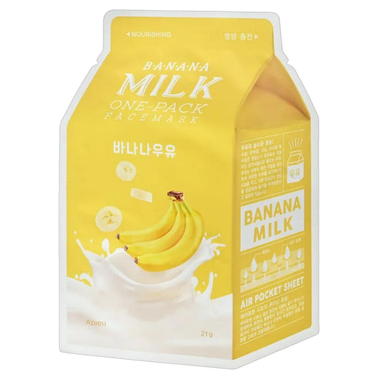 A'PIEU Banana Milk One Pack, mască de față hidratantă cu extract de banană care hrănește și catifelează pielea