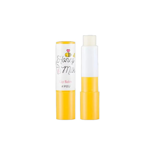A’PIEU Honey & Milk Lip Balm, balsam de buze hrănitor care hidratează și lasă buzele moi și catifelate
