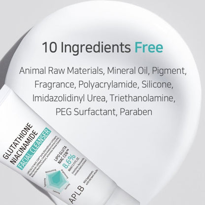 APLB Glutathione Niacinamide Facial Cleanser, gel de curățare iluminator care uniformizează și curăță tenul