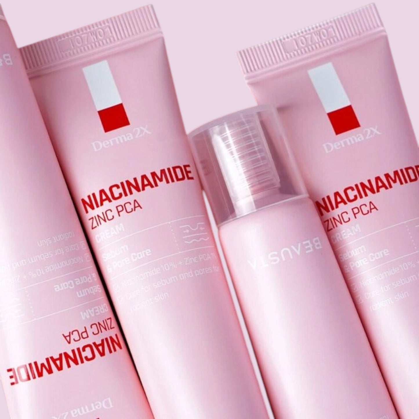 BEAUSTA Derma2X crema cu Niacinamide si Zinc PCA 40 ml, reduce petele si excesul de sebum, imbunatateste bariera