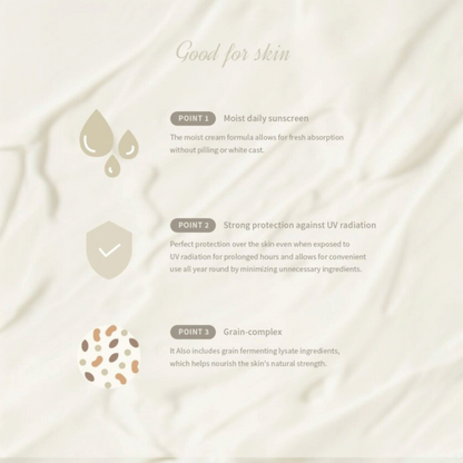BEAUTY OF JOSEON Relief Sun Rice + Probiotics SPF50, mini cremă solară hrănitoare care hidratează și protejează tenul