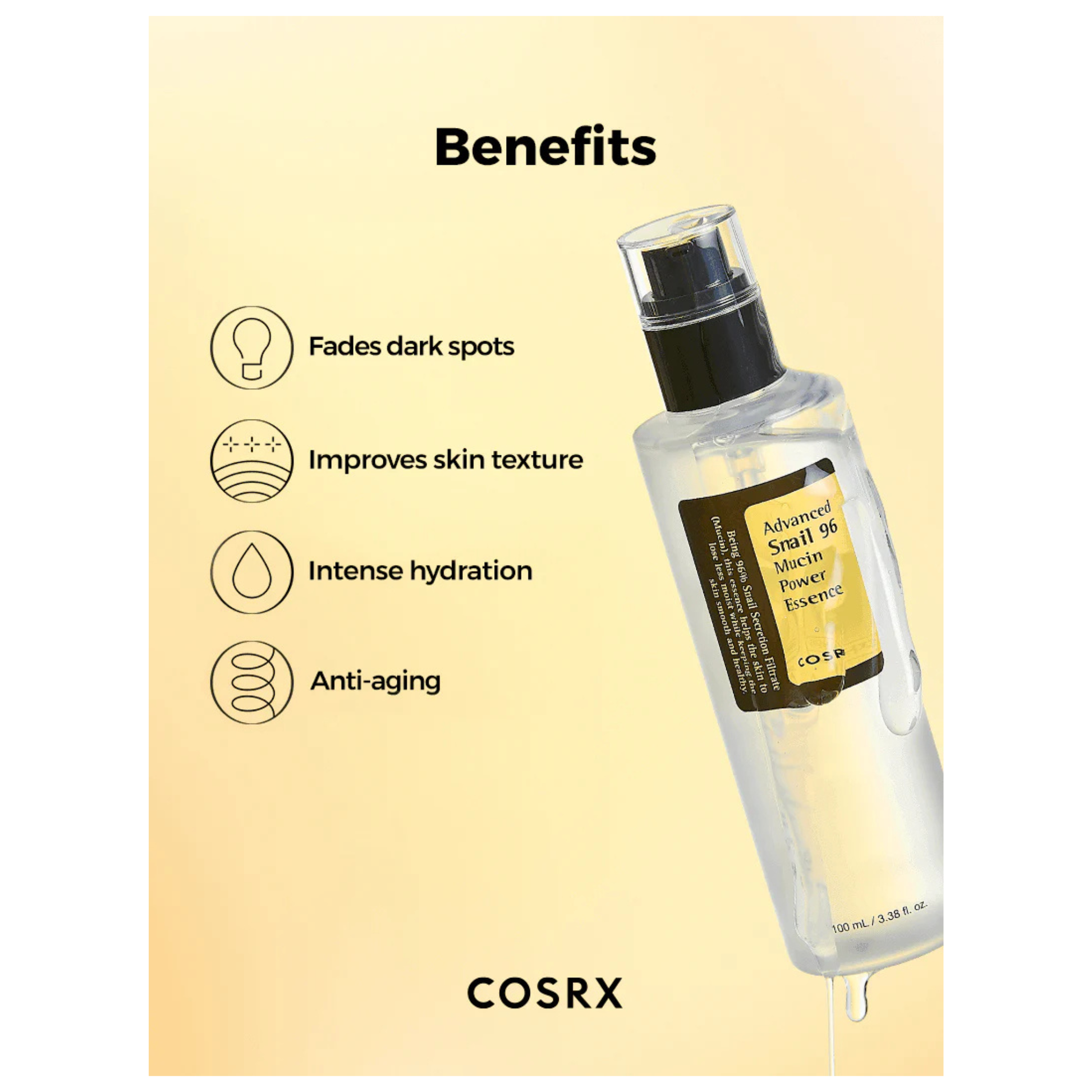 Cosrx advanced snail 96 mucin power essence 100 ml beneficii