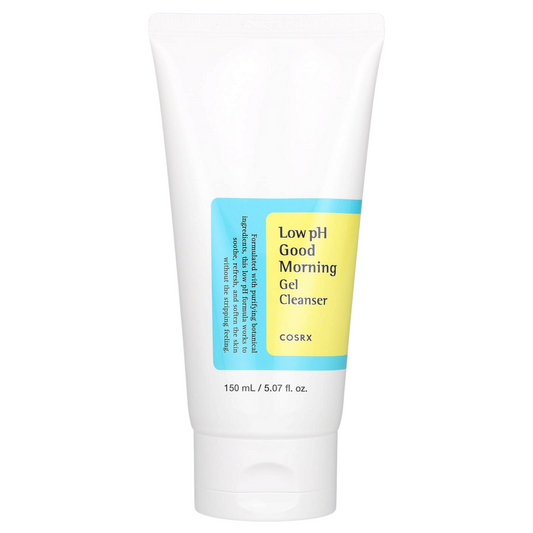 COSRX Low pH Good Morning Gel Cleanser, gel de curățare delicat care menține echilibrul pielii și îndepărtează impuritățile
