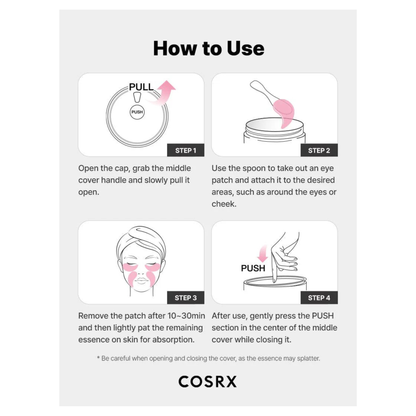 Cosrx the collagen hydrogel eye patch 60 buc instructiuni de utilizare pas cu pas.