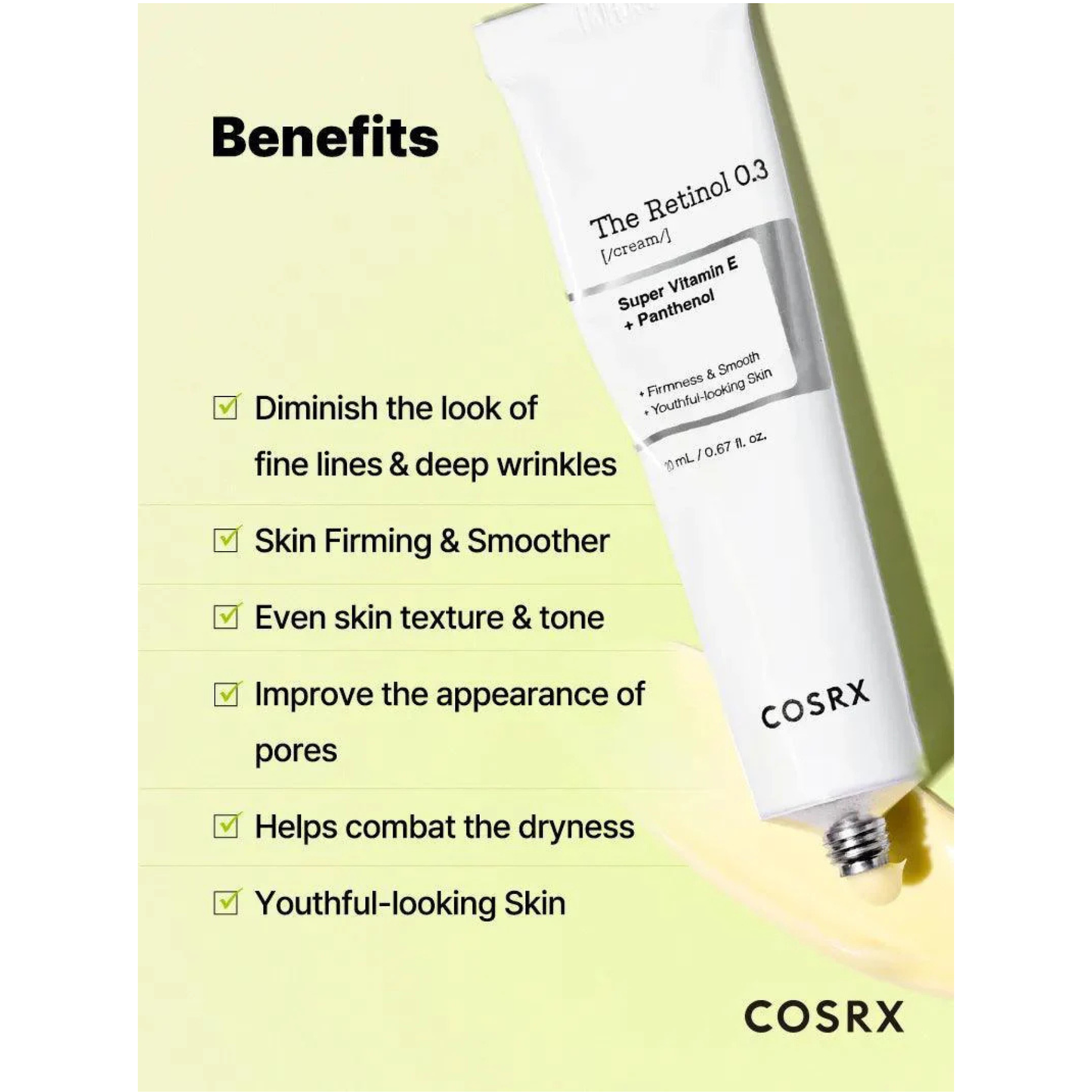 Cosrx the retinol 0.3 cream 20 ml beneficii