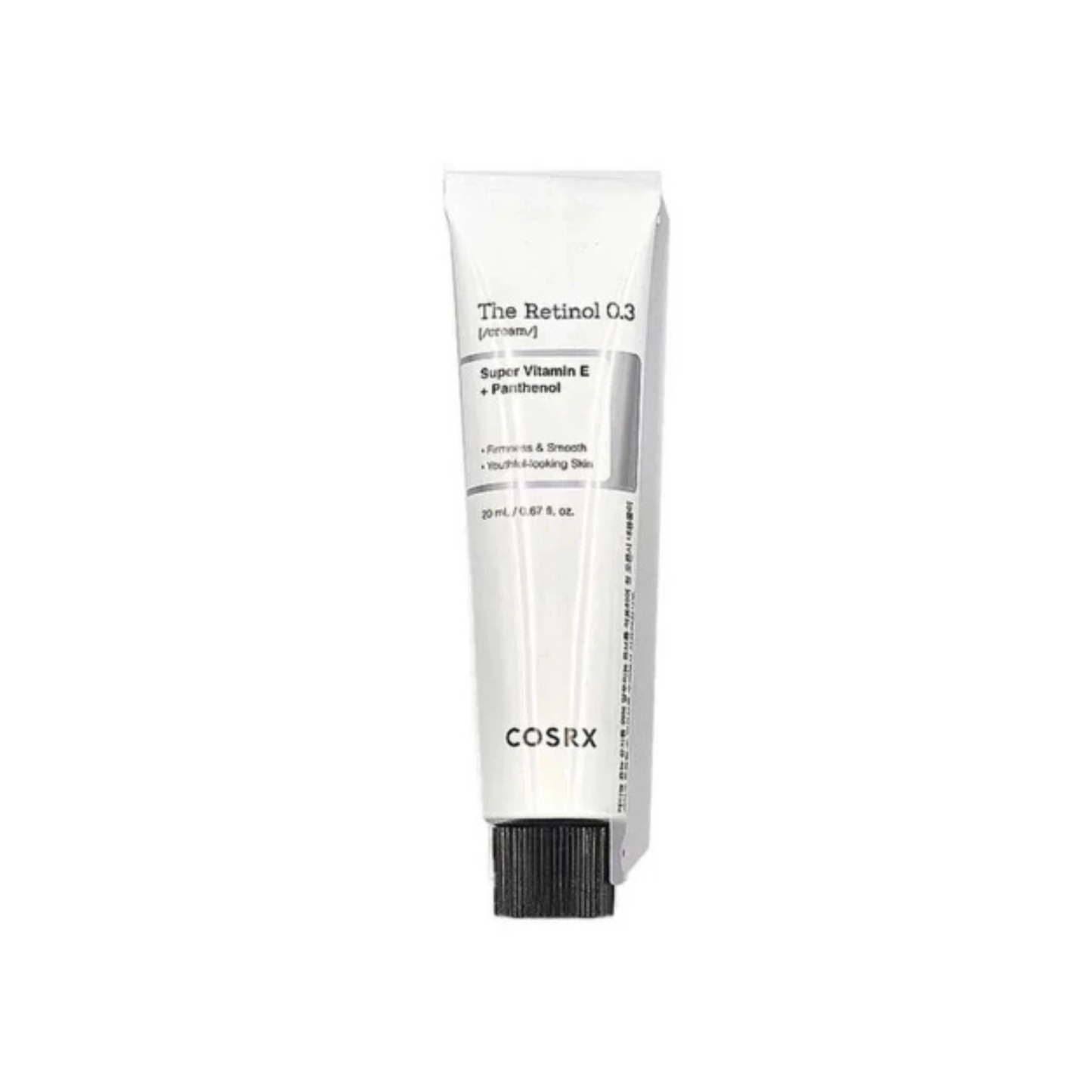 Cosrx the retinol 0.3 cream 20 ml crema cu retinol pentru imbunatatirea texturii pielii si reducerea aspectului liniilor fine.