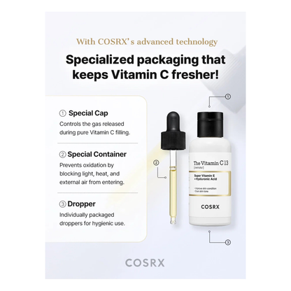 Cosrx the vitamin c 13 serum 20 ml ser antioxidant pentru luminozitatea si uniformizarea aspectului pielii