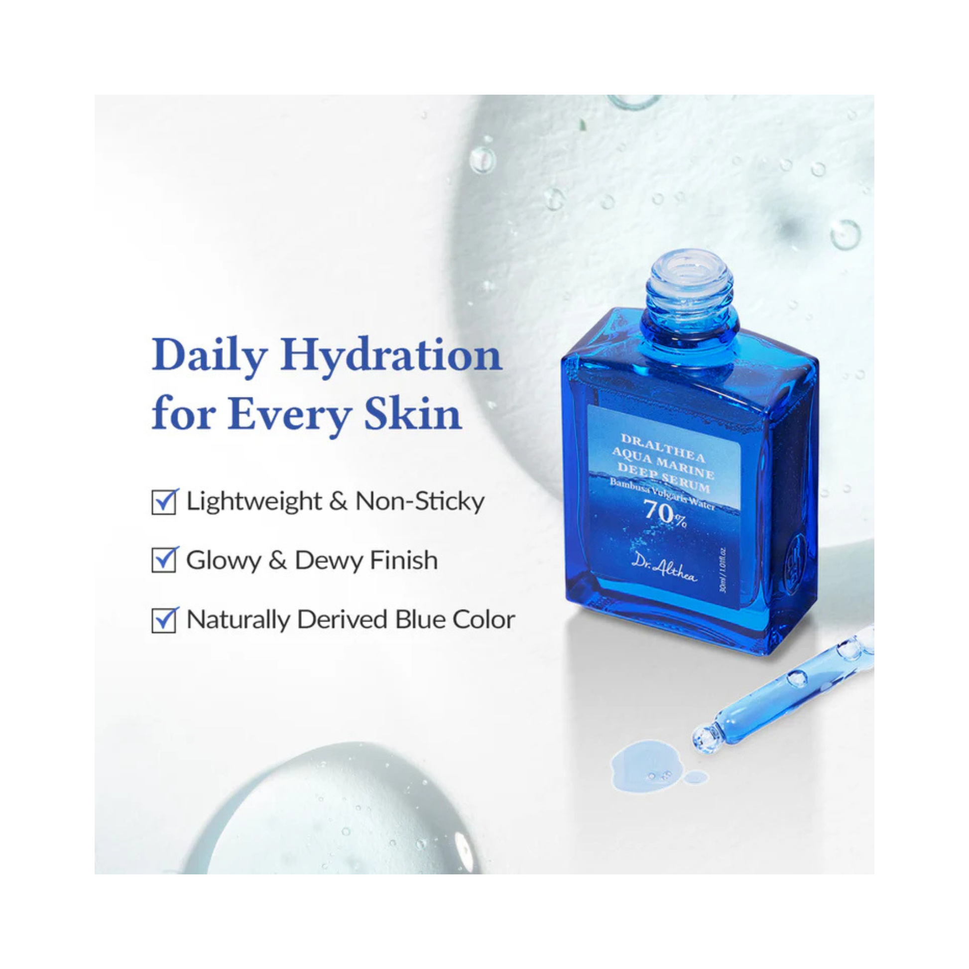 Dr. Althea Aqua Marine Deep Serum 30 ml ser hidratant pentru revitalizarea si sustinerea echilibrului pielii